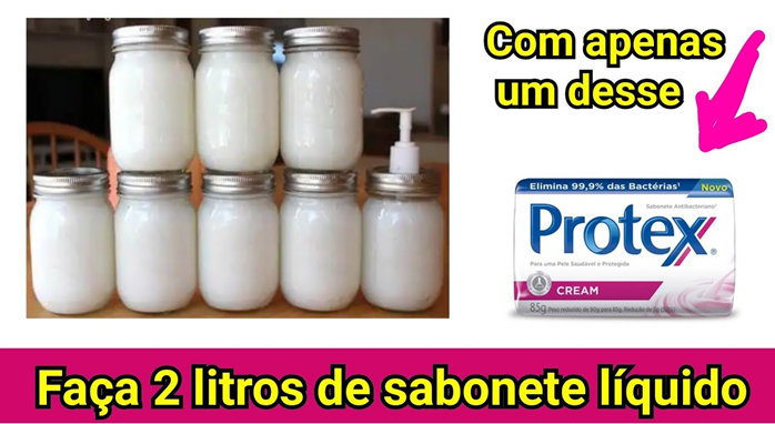 Faça 2 litros de Sabonete Líquido PROTEX